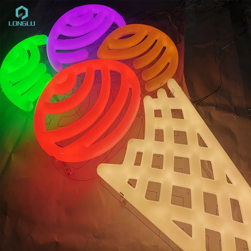 Drop Shipping Fast Delivery Indoor outdoor Advertising 6mm 8mm Ice Cream Custom Neon Signs