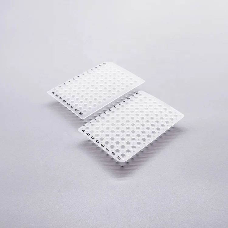 lab equipment 0.1Ml 96-Well Pcr Plate No-Skirt Transparent Medical Grade polypropylene
