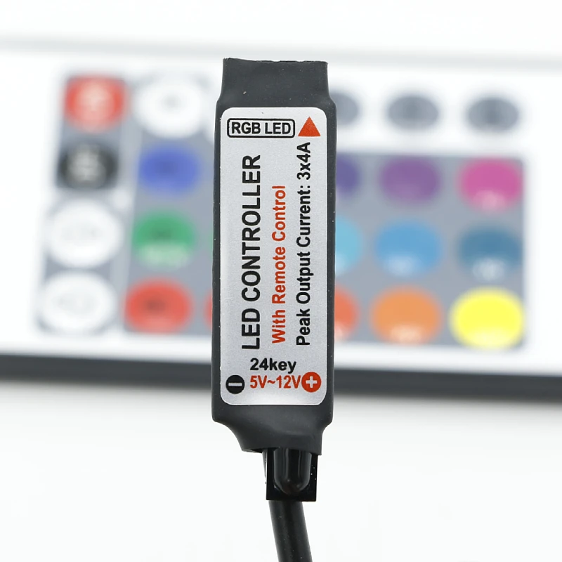 Двойной разъем 24/44 ключи RGB светодиодный мини-пульт дистанционного управления инфракрасный контроллер постоянного тока 12 В 24 6А цветной диммер