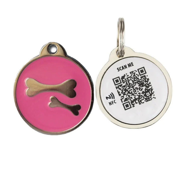 stainless steel pet id tag qr rfid pet tag printing dog tag