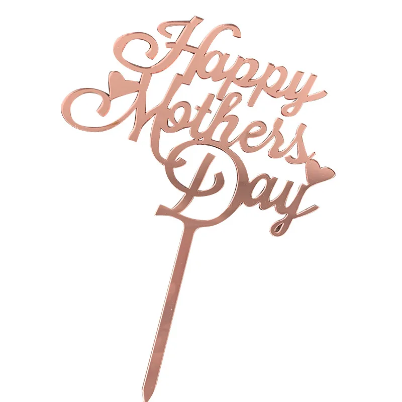 Wholesale baby shower cake decoration acrylic happy birthday shape cake toppers