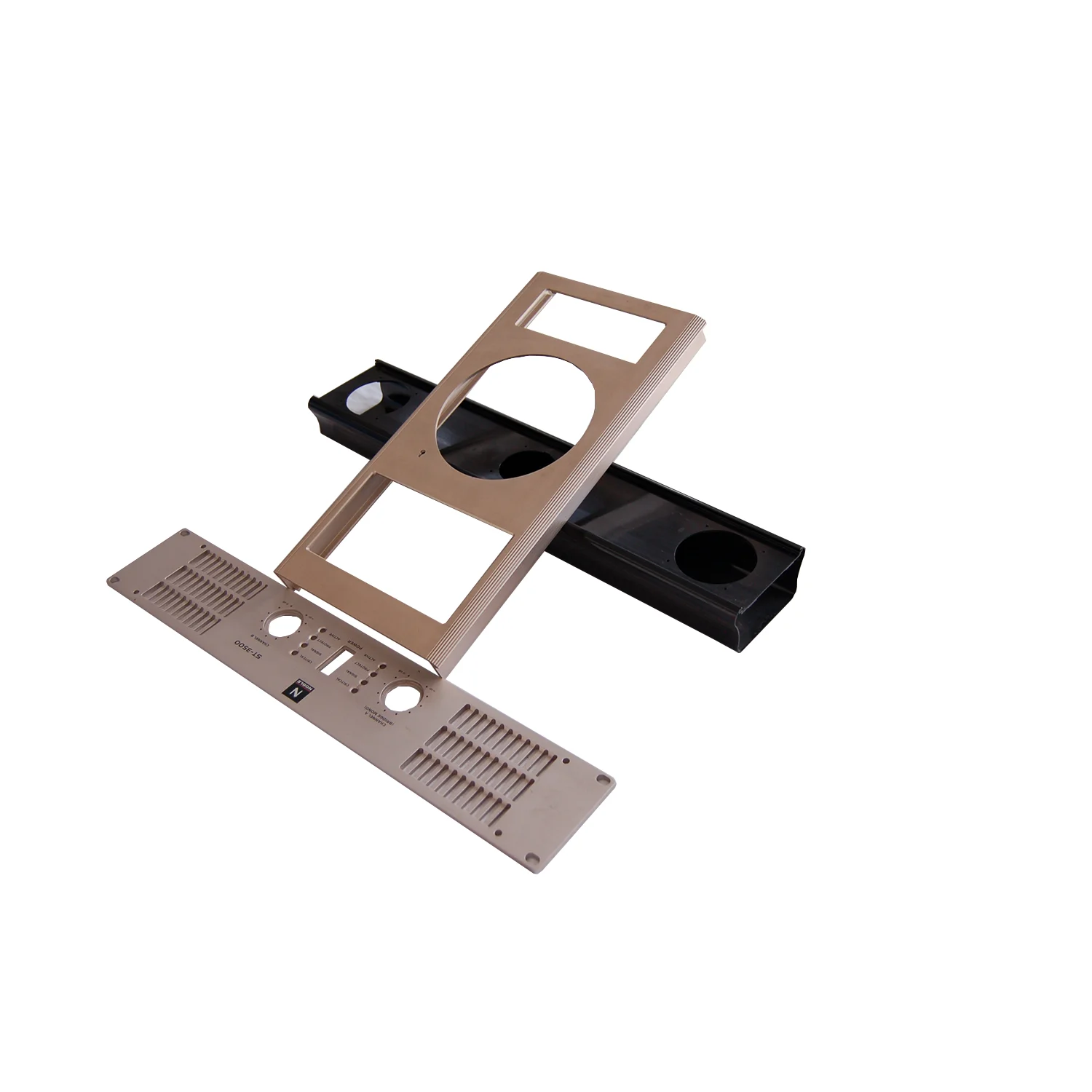 Customized 1u 1.5u 2u 3u 4u Rack Chassis Mount Aluminum Audio Plate