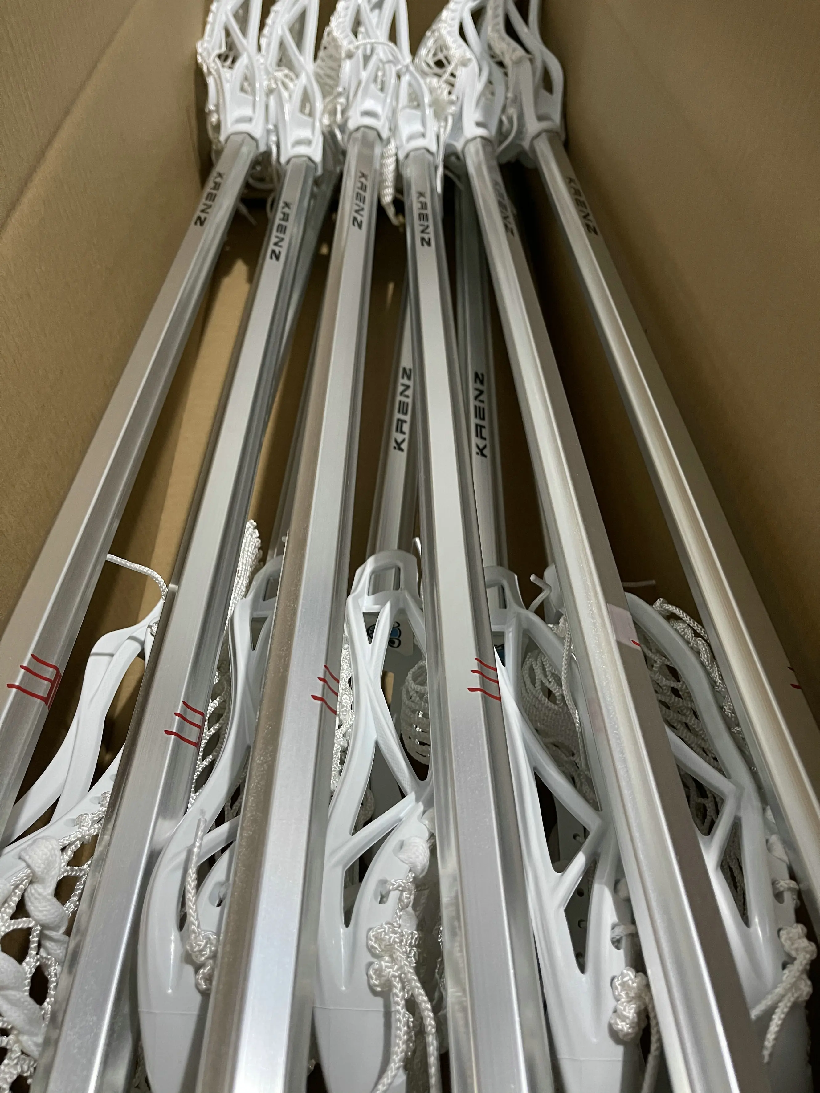 Factory customize profeesional lacrosse stick  custom lax stick(  aluminum shaft  PA66 lax head with mesh shoelaces strings )