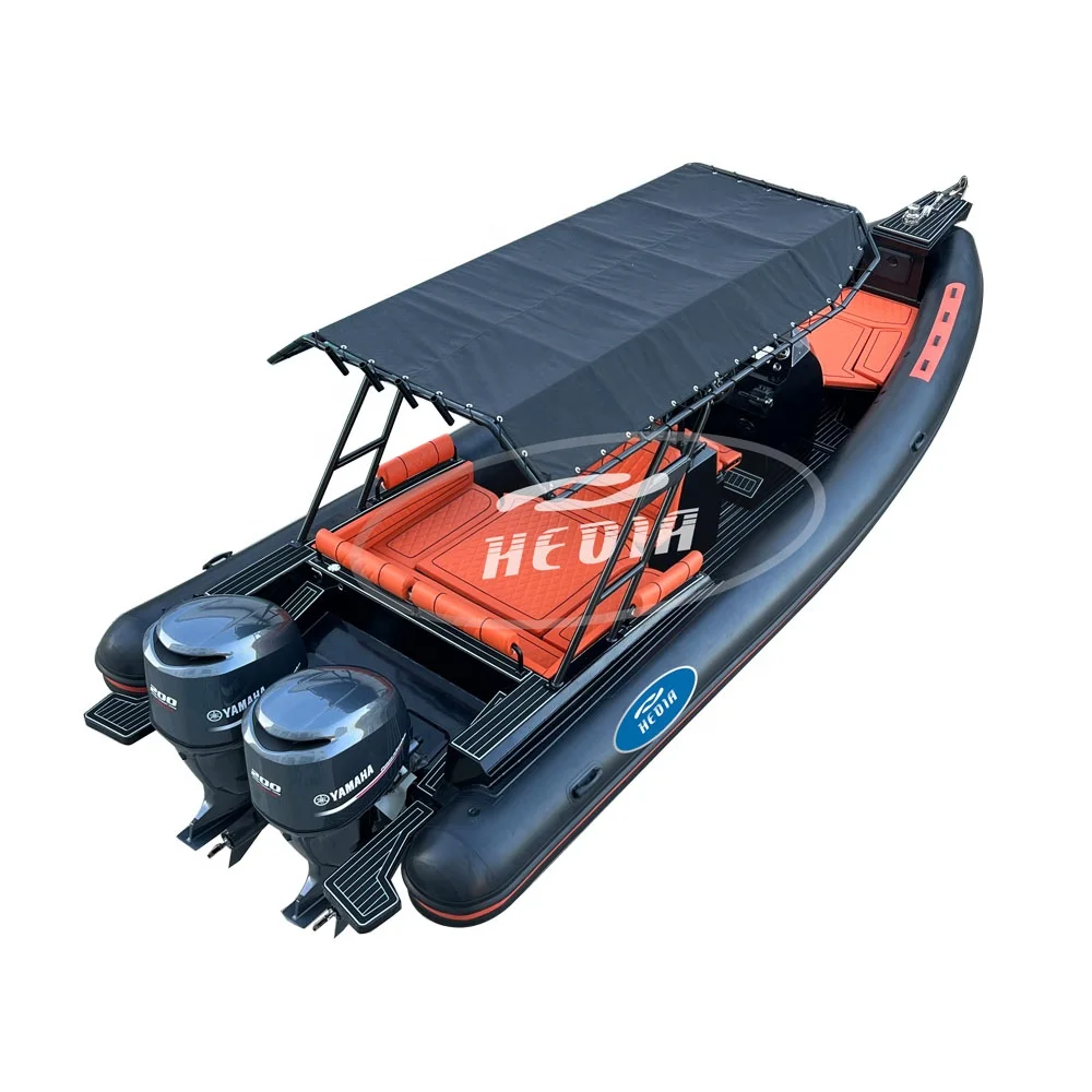 CE Certified 28ft RIB860 High Speed Aluminum Hull RIB PVC Tube inflatable boat With Console and Seat