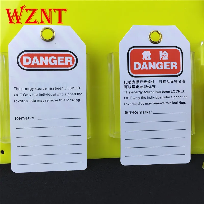 NT-T02 предупреждение о безопасности из ПВХ, запрещается использовать защитные блокировочные метки, блокировка ярлыков