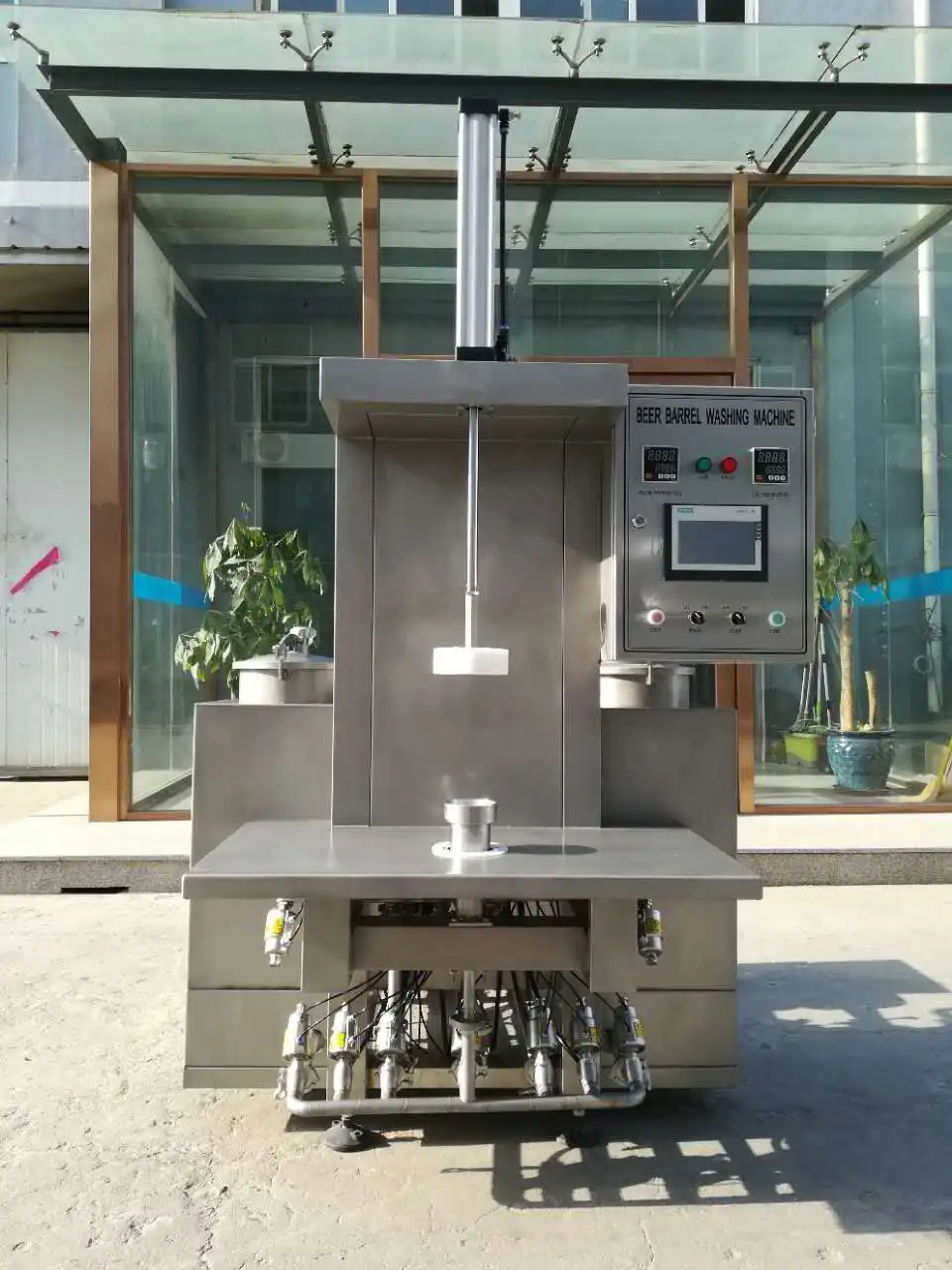 Машина для мытья пивных бочек с одной головкой, машина для мытья пивных бочек с управлением PLC