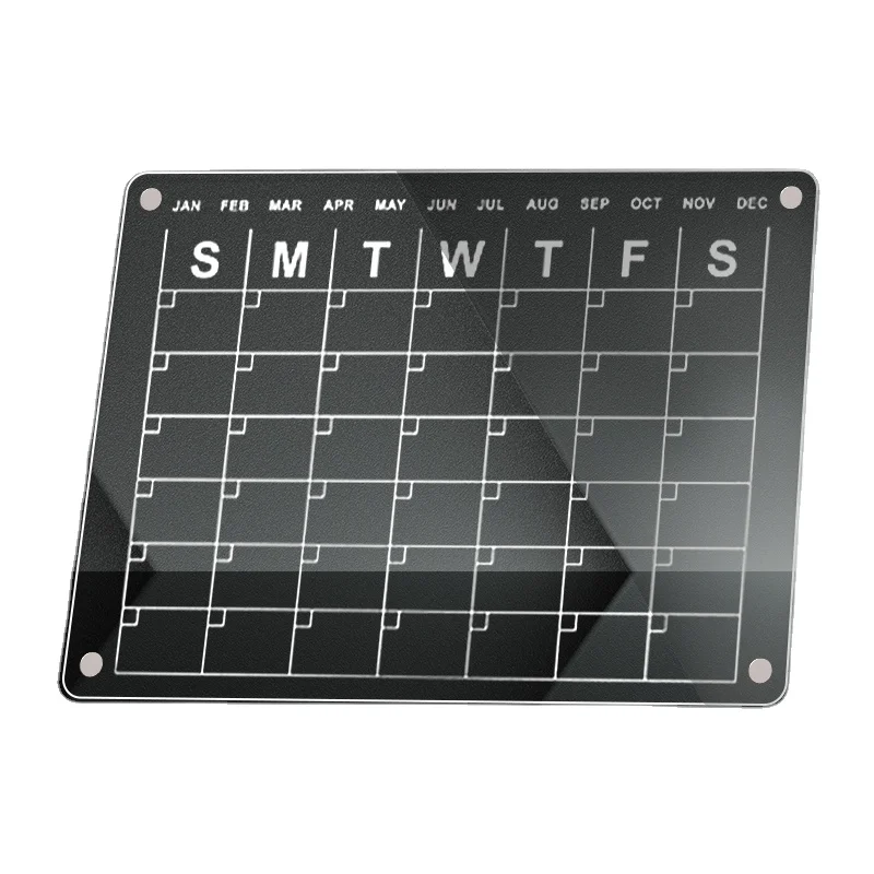 Daily Calendar Hot Sales Customized Wholesale Monthly Weekly  Planner Fridge Magnetic Dry Erase Acrylic Whiteboard