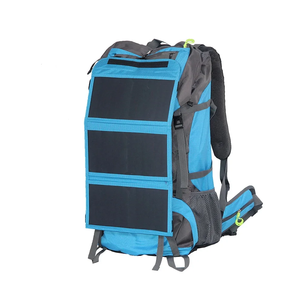 Solar Backpack Hiking 70L Large Capacity with 20W Solar Panel Charging for Phones Waterproof Rucksack for Climbing and Camping