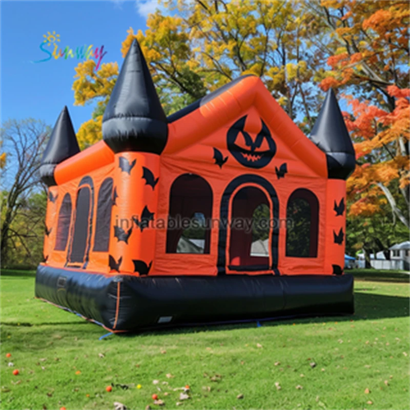 Party commercial bounce house water slide combo kids adult jumpers inflatable halloween bouncer bouncy pumpkin jumping castle