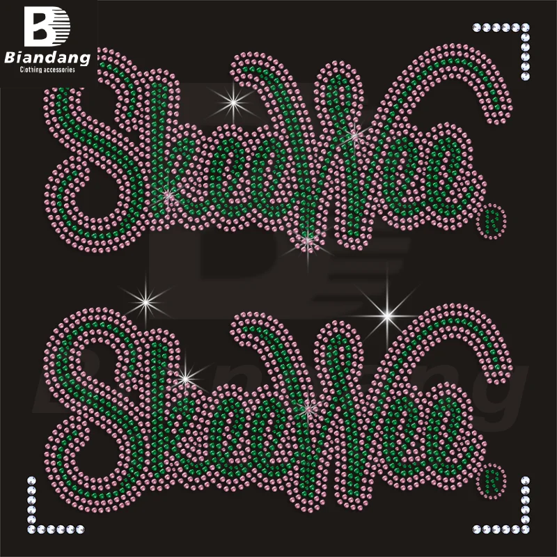Custom OES Sista Garment Decoration Crystal Girls Rhinestones Best Selling Hot fix Rhinestone Transfer
