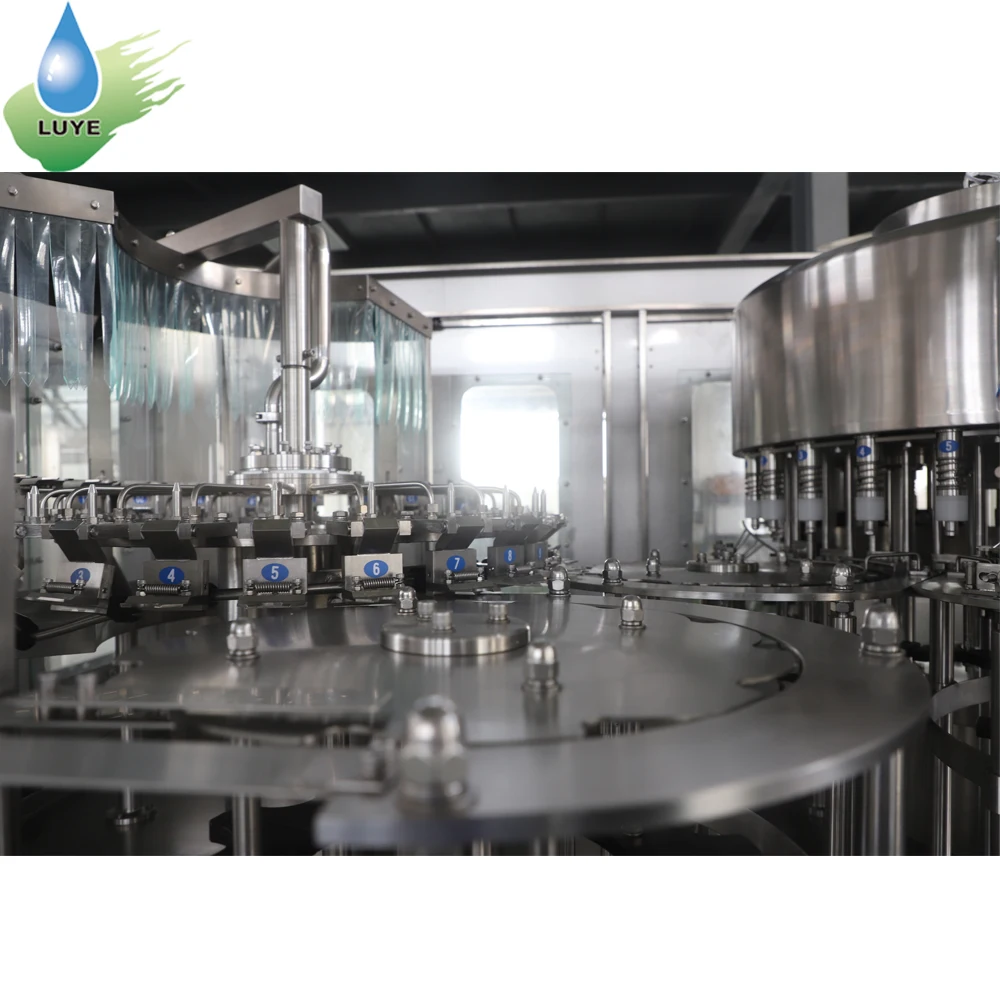 Rotary sparkling automatic Pure mineral water filling and sealing machine/plant/project