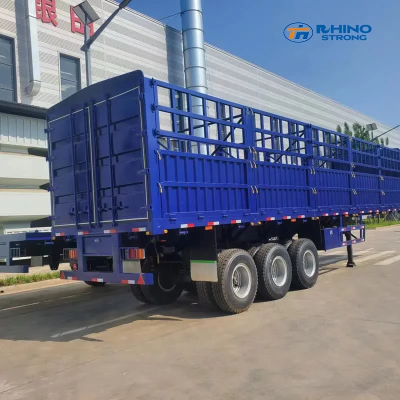 3/4/5Axle Enclosed Pickup Side Wall with Fence Drop Side Board Sidewall Trailer Cargo Transport Truck Container Semi Trailer