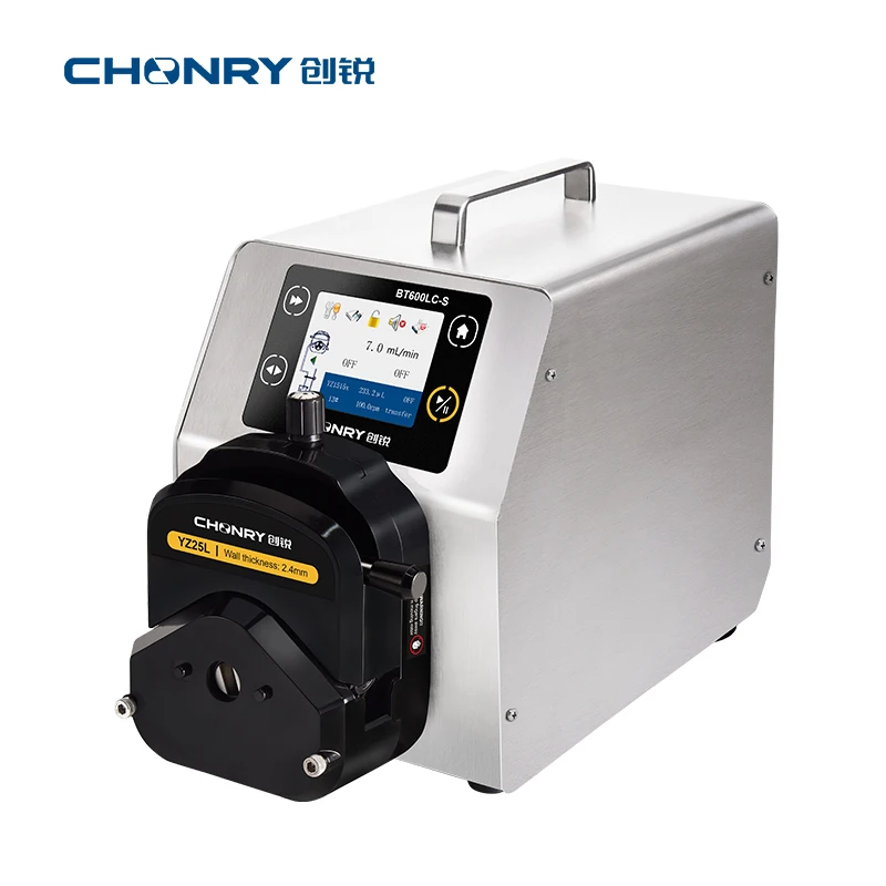CHONRY BT600LC-S high quality industrial peristaltic pump simple servo motor squeeze hose quick load