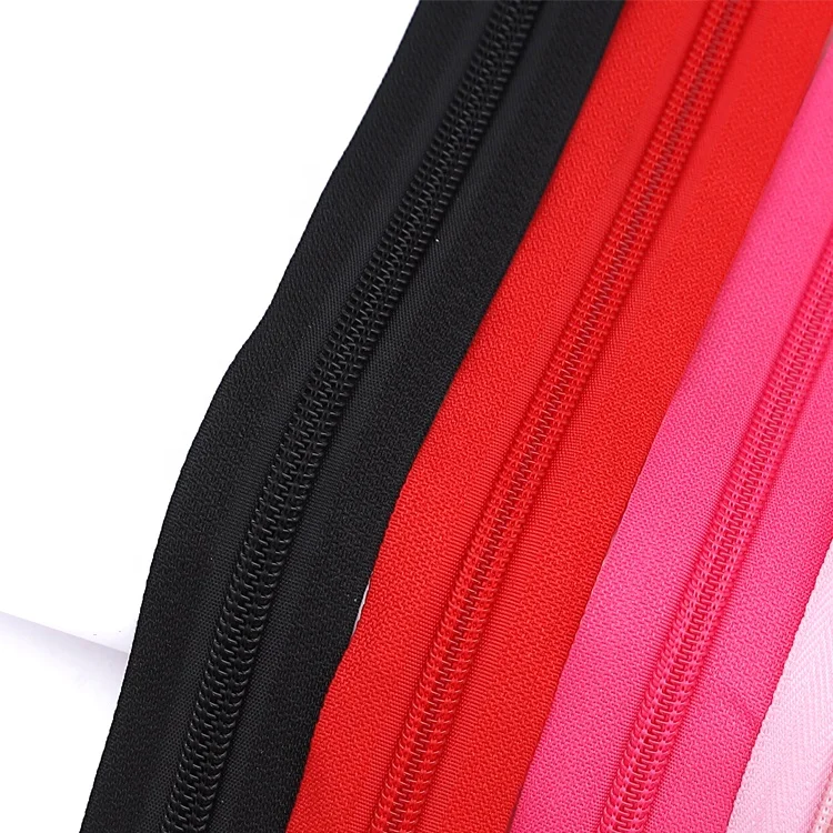 
nylon zipper long chain top-seller #3 #5 magic color teeth coil zipper roll custom zipper manufacturer 