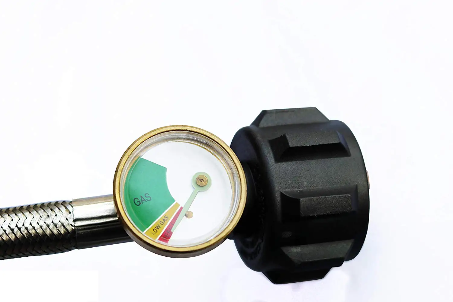 camping trailer RV propane pigtail hose with gauge meter