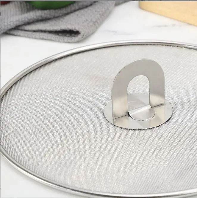 rease Splatter Screen for Frying Pan Grease Splatter Guard Oil Cover  Foldable Knob Skillet Splatter Shield