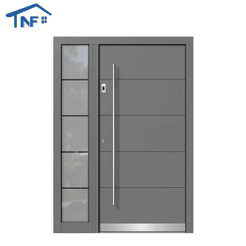 Front Entry Doors Security Entrance Pivot Doors Front Doors for House Large Aluminium Modern Aluminum Alloy Wall Wooden Crate NF