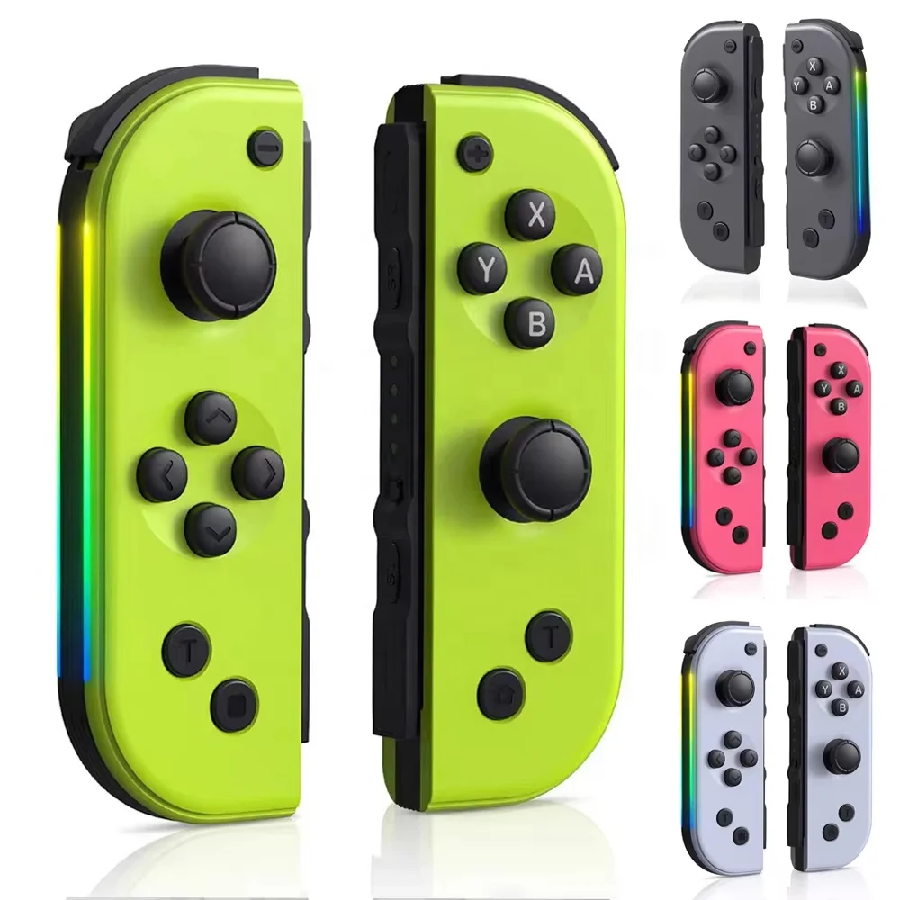 Meteor Light Wireless Joypad Game Controller For Switch/Lite/Switch OLED With RGB Lights 6-Axis Gyro Gamepad Turbo & Vibration