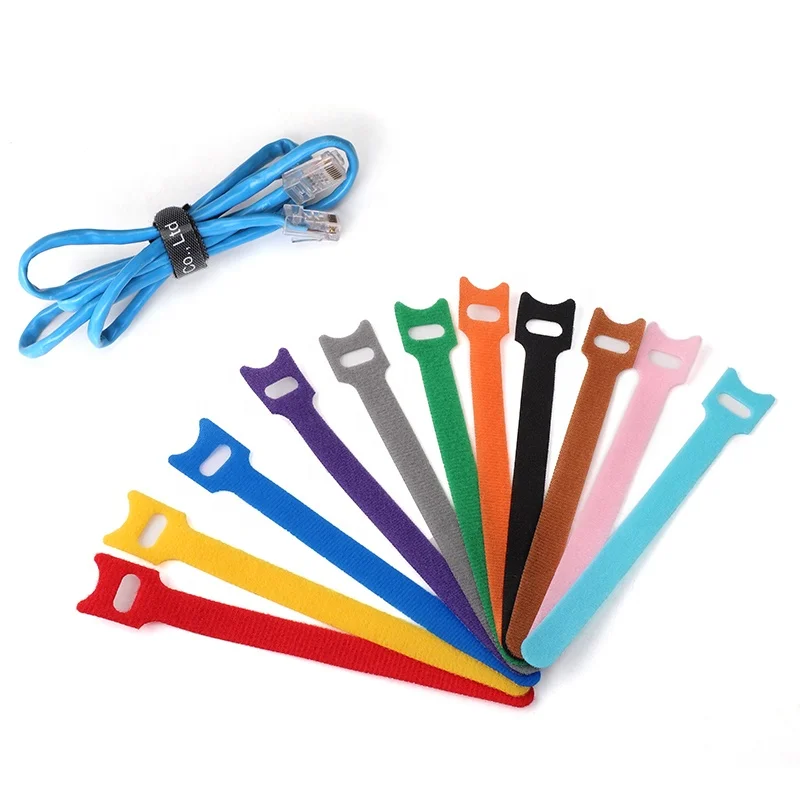 Customized Hook And Loop Cable Strap Adjustable Wire Tie Battery Strap