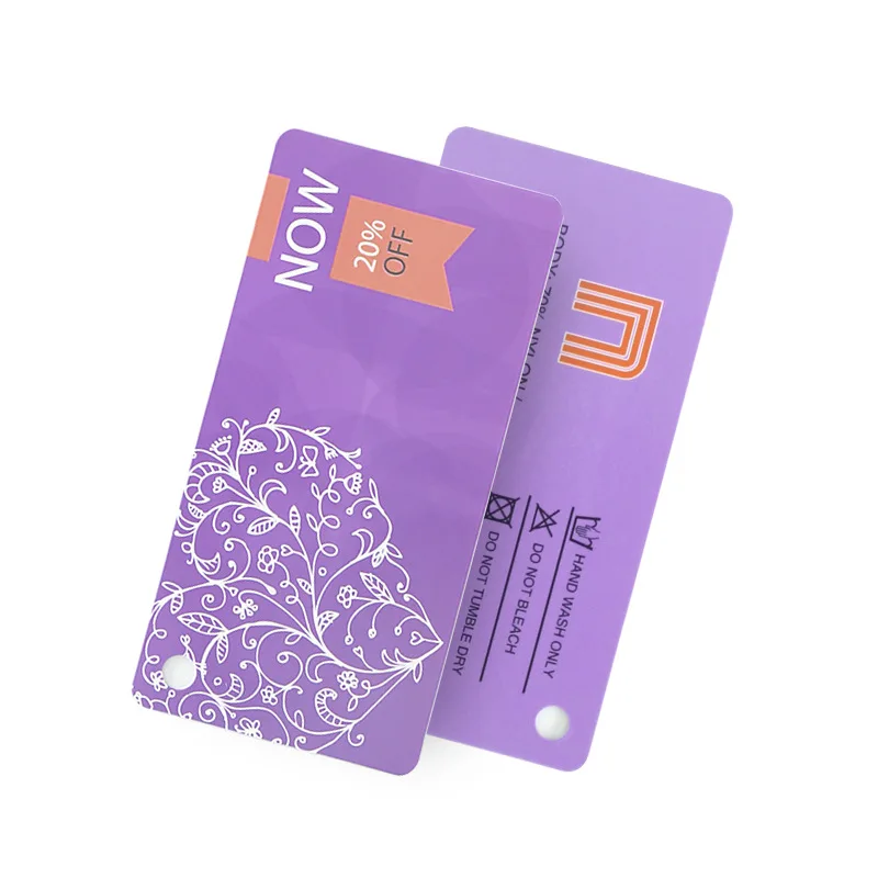 Blank Paper NFC Tag Wholesale Custom Printing Brand Logo on RFID UHF Hang Tag NFC Tags For Clothing