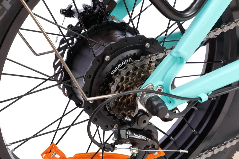 20 Inch Fat Tire Hidden Battery Electric City Bike 48V 500W Step Thru Ebike  For Children