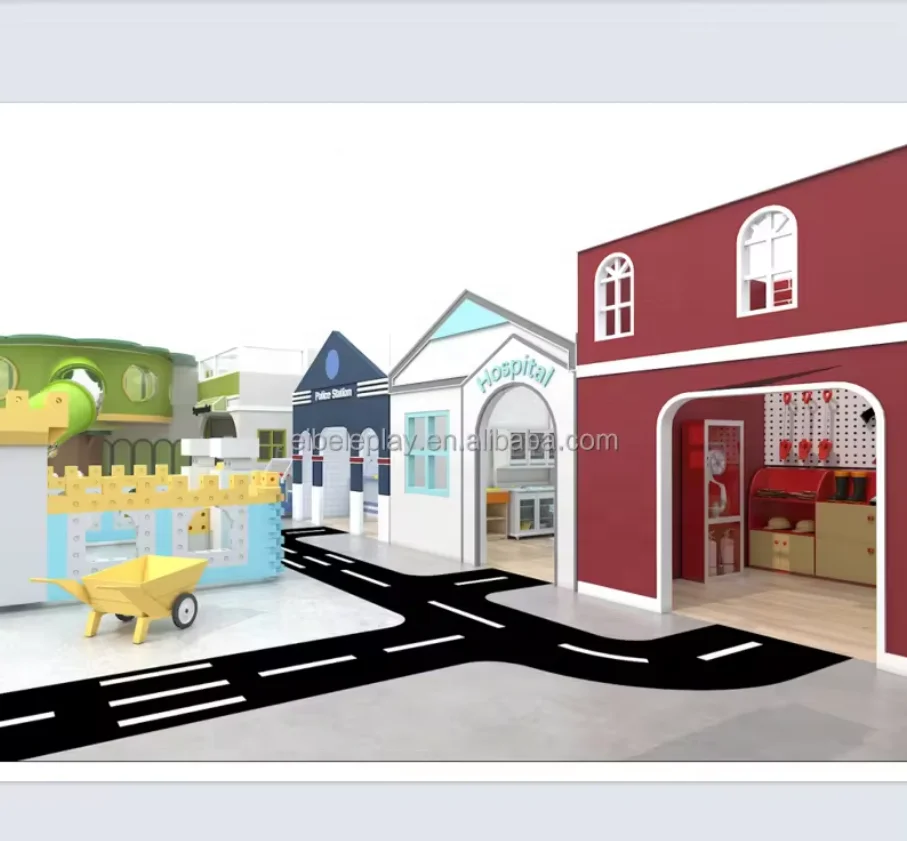 Eibele toddler park indoor playground mini playhouse role play interactive games set pretend play house for kids