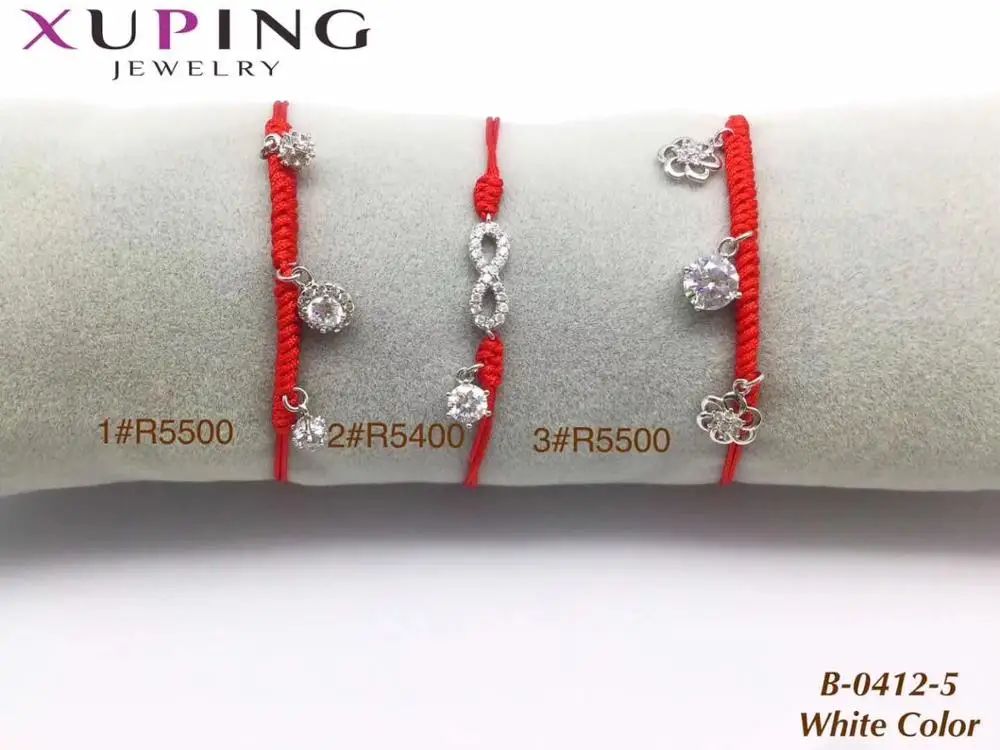 Bracelet-1 Xuping red rope charms bracelet jewelry women bead custom copper stone ladies adjustable bracelet homme