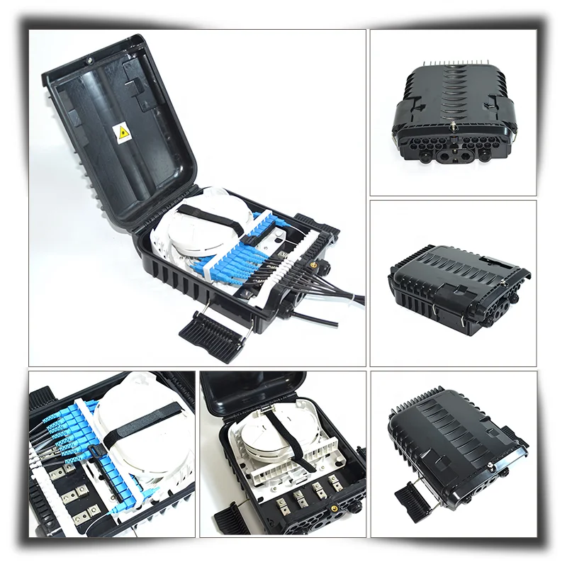16 port fdb box Waterproof fiber distributed box from 16 Cores PP+GF Material ftth Box Indoor/Outdoor manufacturer