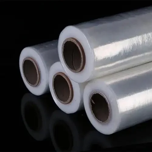 High Quality Transparent PE Stretch Film Roll Soft LLDPE Release Packaging Film with Acrylic Adhesive Plastic Material
