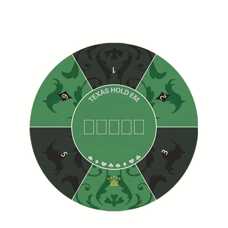 2023 LW Top Fashion 120cm Anti-skid Rubber Table Mat Custom Round Poker Mat for Multiplayers