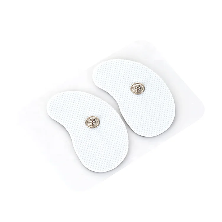 Replacement non-woven self-adhesive tens unit snap electrode pads with button