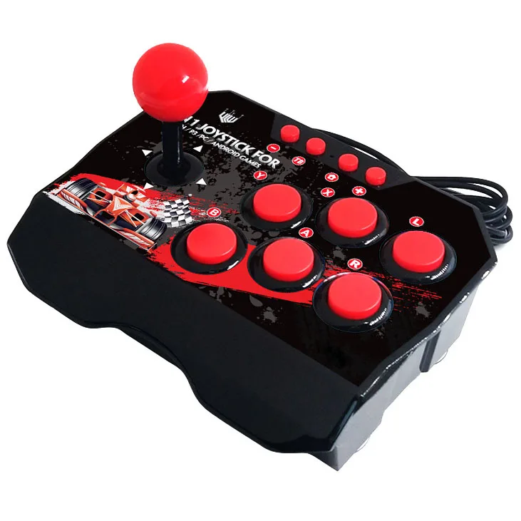 4 in 1 USB Fighting Stick Arcade Joystick PC for Switch, PS3, Android