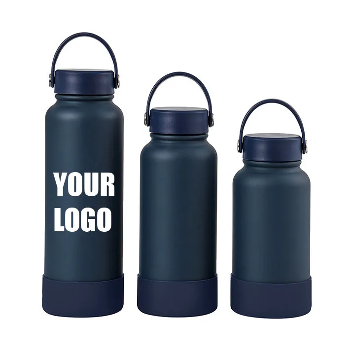 Amazon Hot Selling 2023 Custom Color Sport Water Bottle Stainless Steel Thermos Vacuum Flask Insulated Tumbler with Handle
