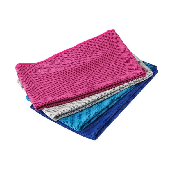 2021 new hot sale printed logo mesh super cool towel sports towel