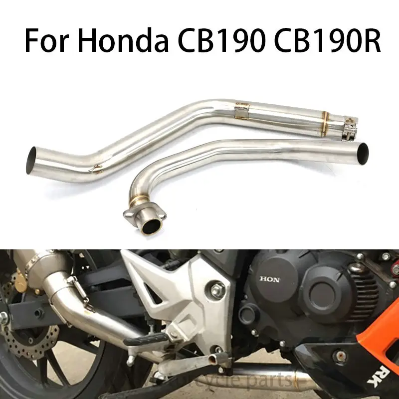 51mm For Honda CB190 CB190R Upgrade Modified Motorcycle Exhaust Headers Front Mid Pipe Muffler Link Pipe Motocross Pit Bike