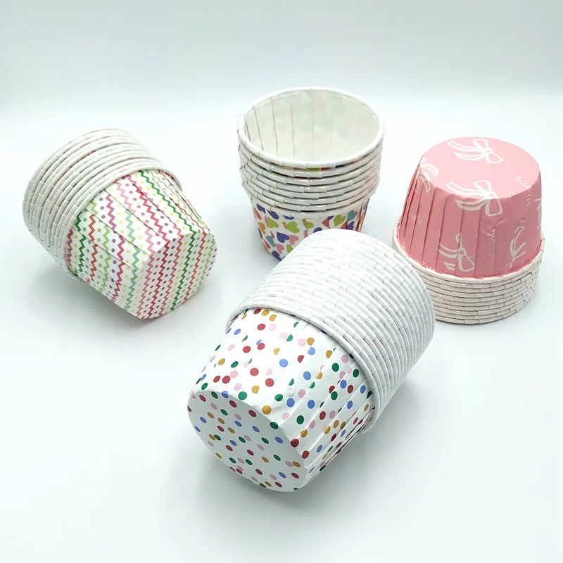 Party Paper Baking Cupcake Liners Disposable Paper Yogurt Bowls Standard Baking Aluminum Cups With Lids