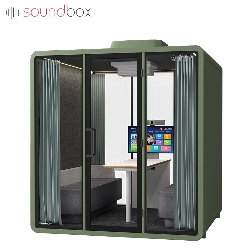 Outdoor sound proof booth for sale office acoustic soundproof meeting phone booth pod