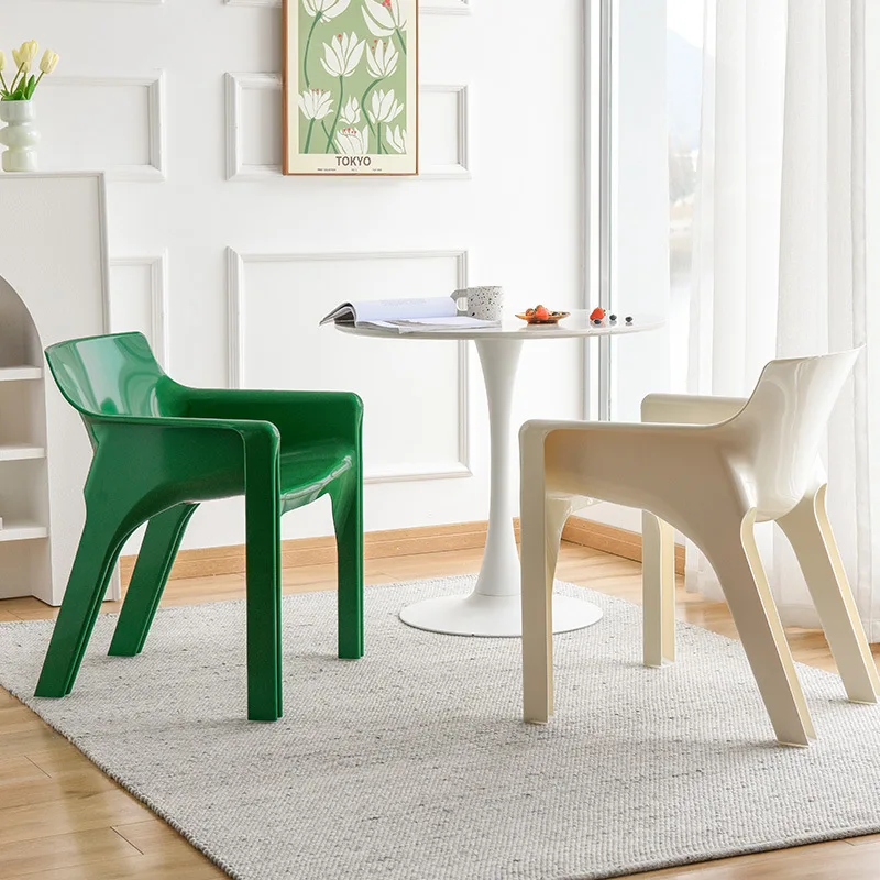 Modern Simple European Leisure Stackable Resin Plastic Dining Chair for Home