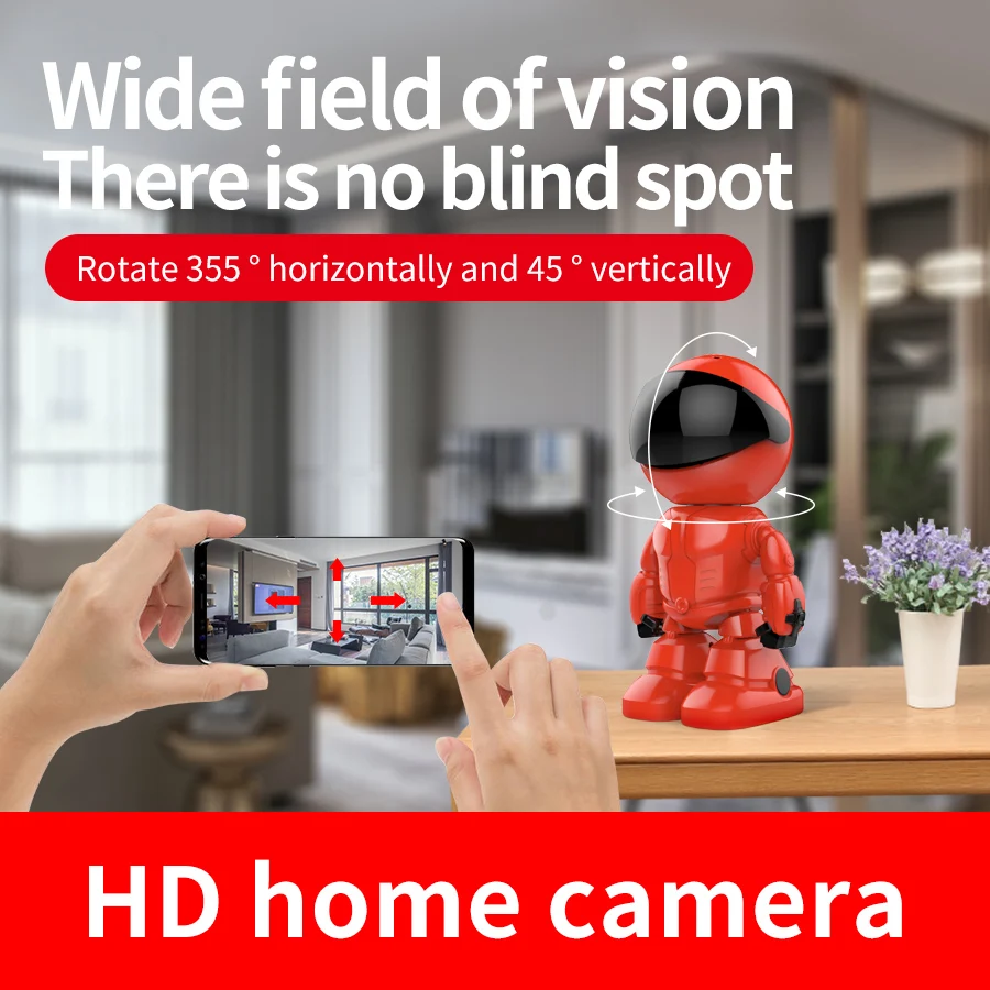  1080P робот IP камера с поддержкой Wi-Fi беспроводной 2MP CCTV ПЭТ Смарт домашнее видеонаблюдение P2P