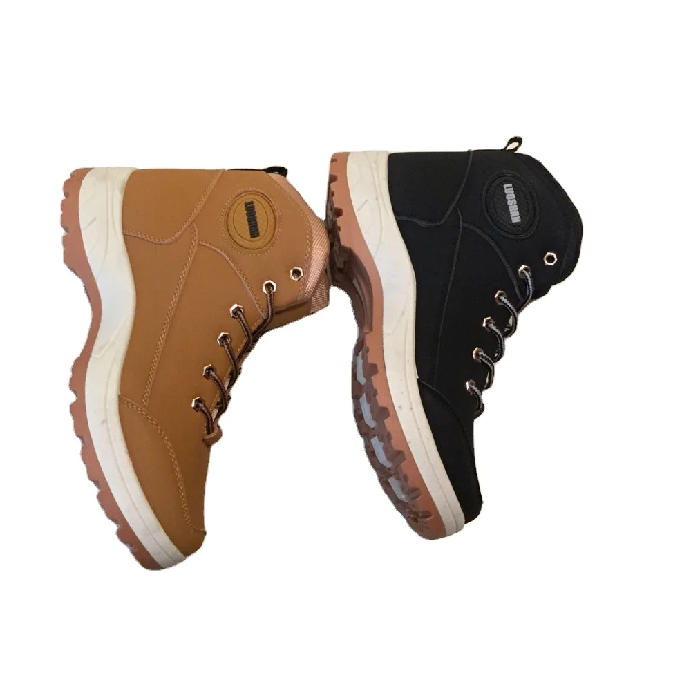 
new design comfortable shoes fabric upper safety boots for men 