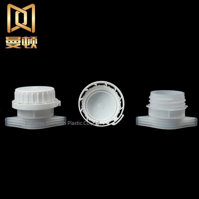 New Design 33mm Non Spill Round  Covers Bottle Screw Cap for alkaline water bag and drinking water pouch plastic spout cap