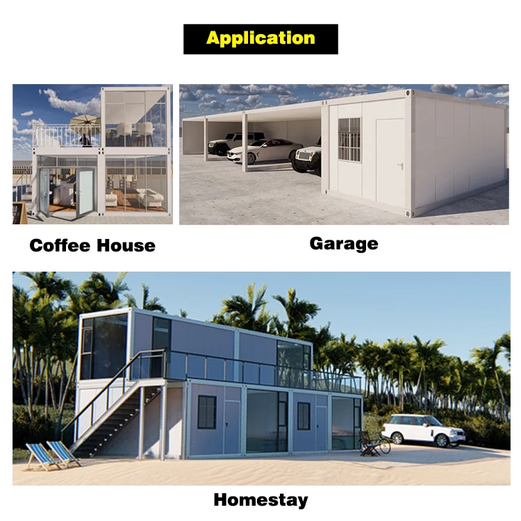 Luxury Shipping Fabricated Living Prefab Assemble Houses Bedrooms Container Cheap Modular Portable Box Villa House