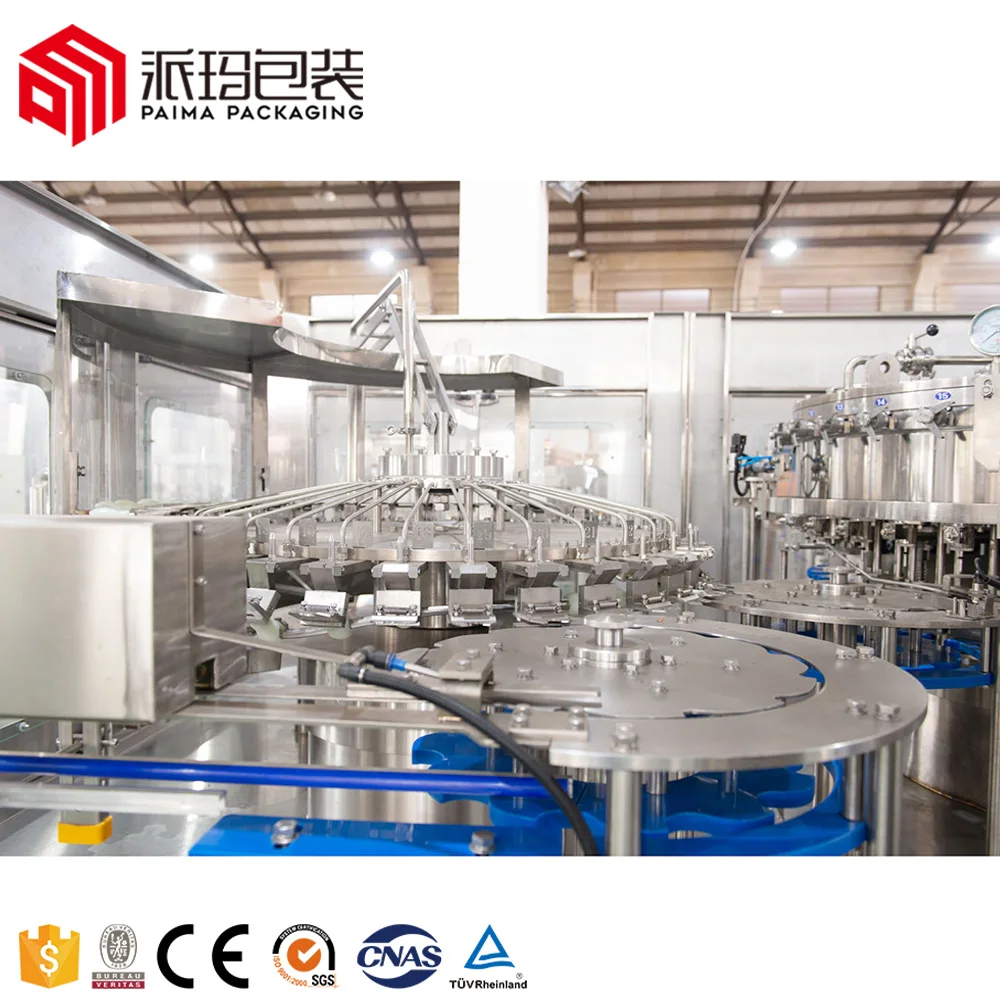 Fully Automatic Rotary 500ml Bottled Mix Fruit Flavor Aerated Flavored Vitamin Water Filling Making Production Machine