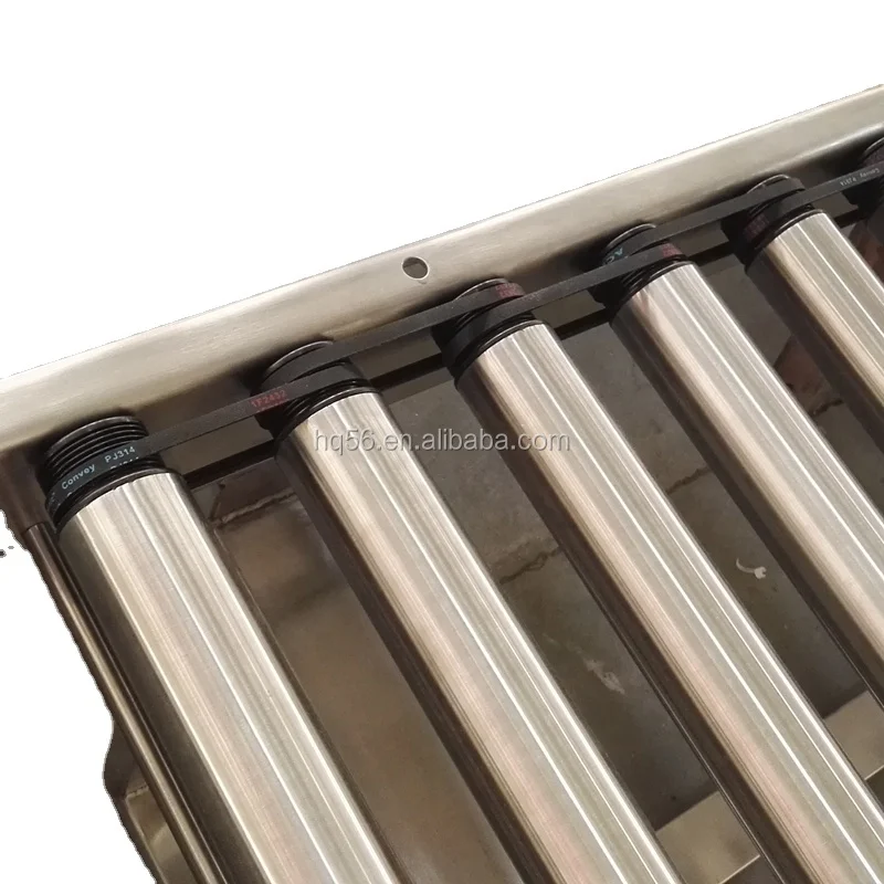 V-ribbed belt drive drum motor roller conveyor line