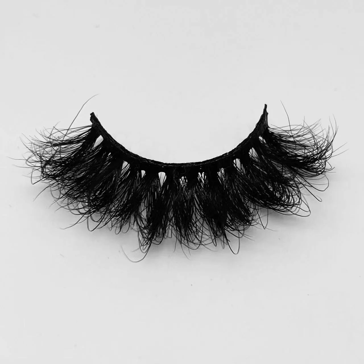 Russian style strip mink eyelashes 25mm D curl fluffy mink lashes extensions lashes3d wholesale vendor