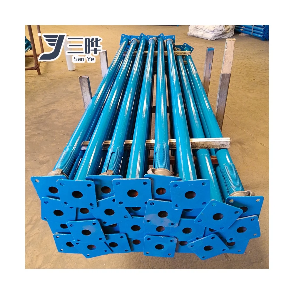 3.5m 4m 5m Build DIN EN1065 Galvanized Tubular Steel Slab Prop With Up To 30 Kn Load-Bearing Capacity