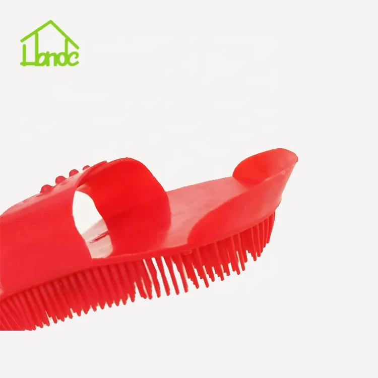 17.5x8.5cm Red Black Or Green PE/Plastic Pet Grooming Brush Massage Comb Horse Brush