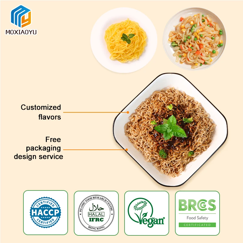 New Arrival Organic High Protein Dry Noodles Meal Replacement Vegetarin Pasta Fast Food Ramen