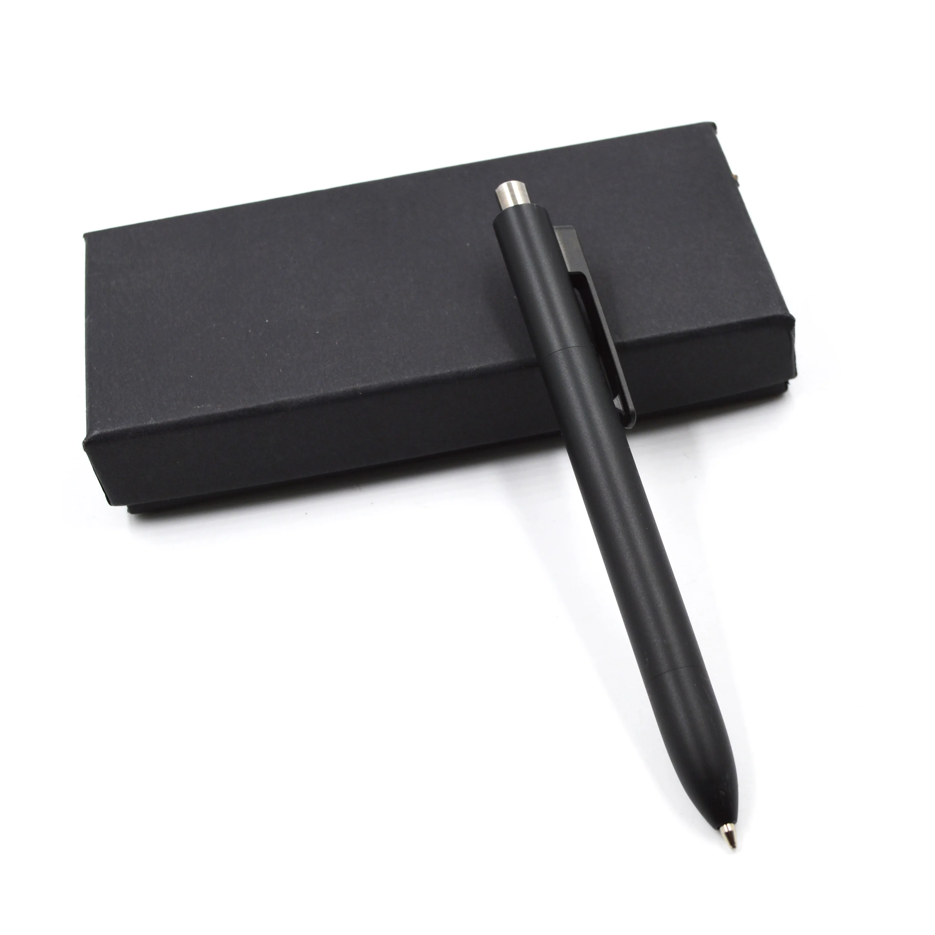 D1 Custom Logo Metal Titanium Click Pen Tactical Pocket Ballpoint Pen Titanium Alloy Lightweight for EDC Signature with Clip