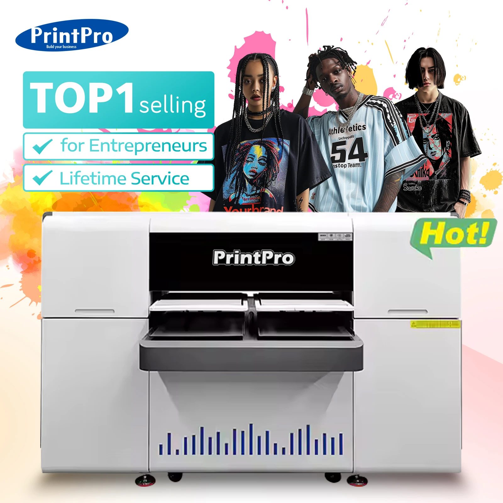 Заводская цена A3 PrintPro цифровой DTG принтер DTF печатная машина для печати на футболках